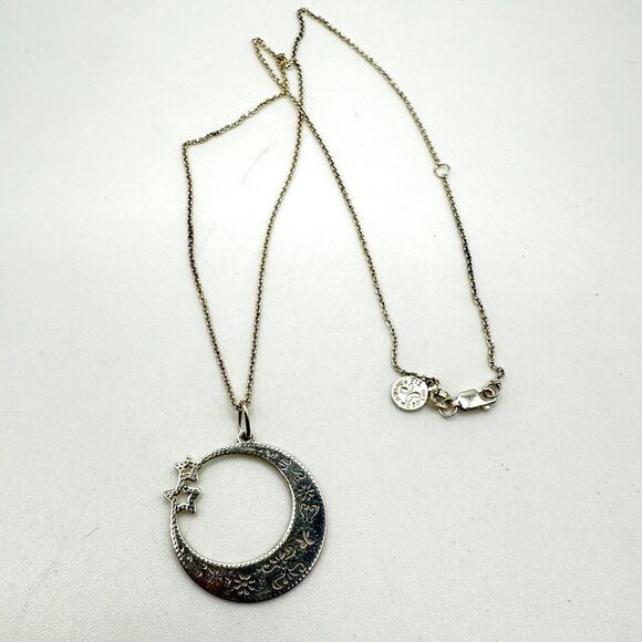 Tanya Moss Star and Moon Mexico 925 necklace! - Picture 1 of 12